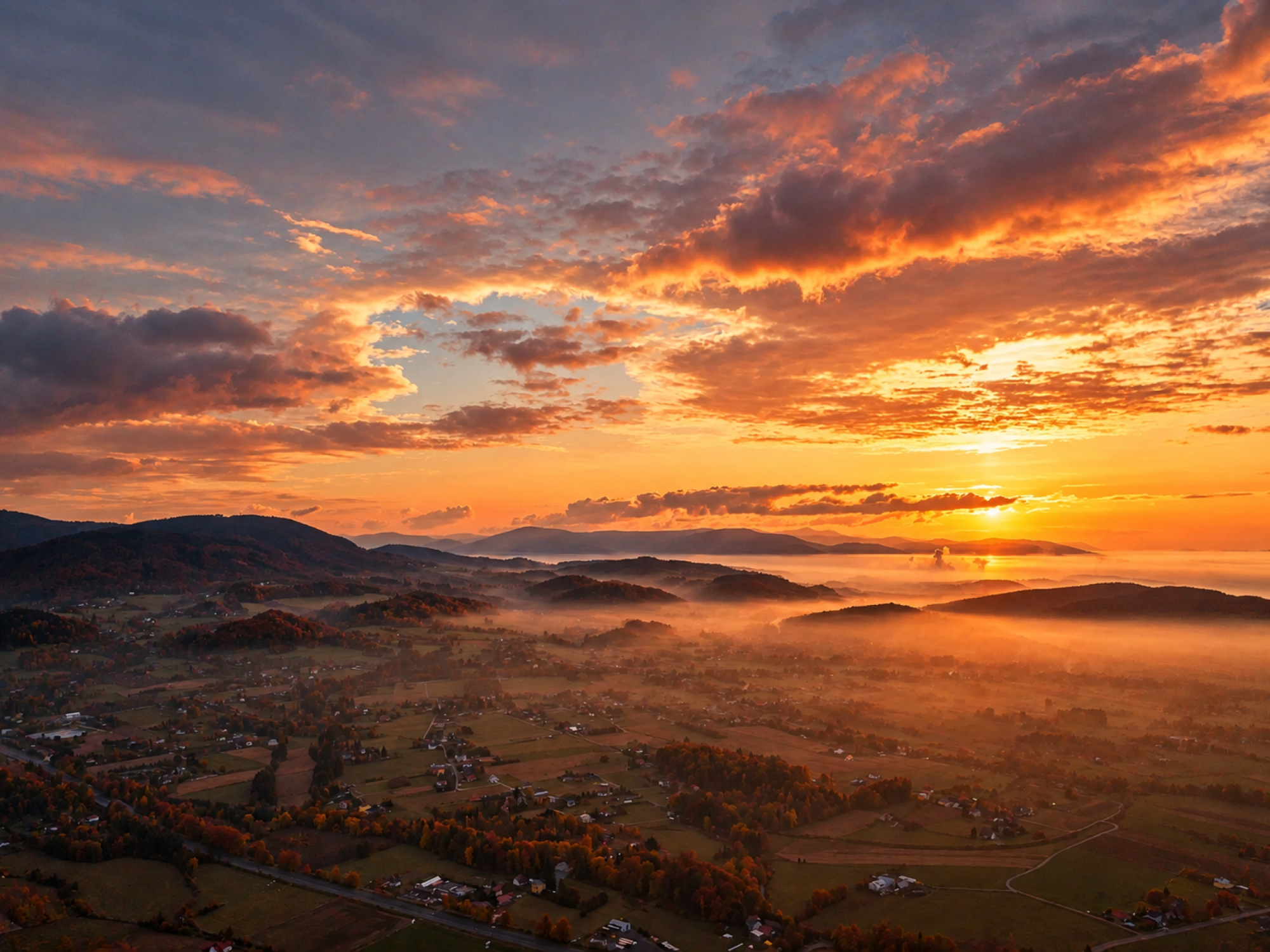 Autumn Sunset Across Mountain Valley.png